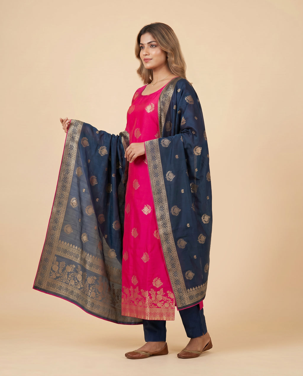 Premium Banarasi Unstitched Salwar Material with Dupatta