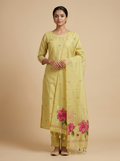 Premium Unstitched Jamdani Salwar Material Set