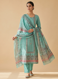 Premium Muslin Unstitched Salwar Material Set