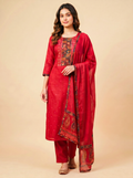 Premium Cotton Printed Unstitched Salwar Material with Dupatta