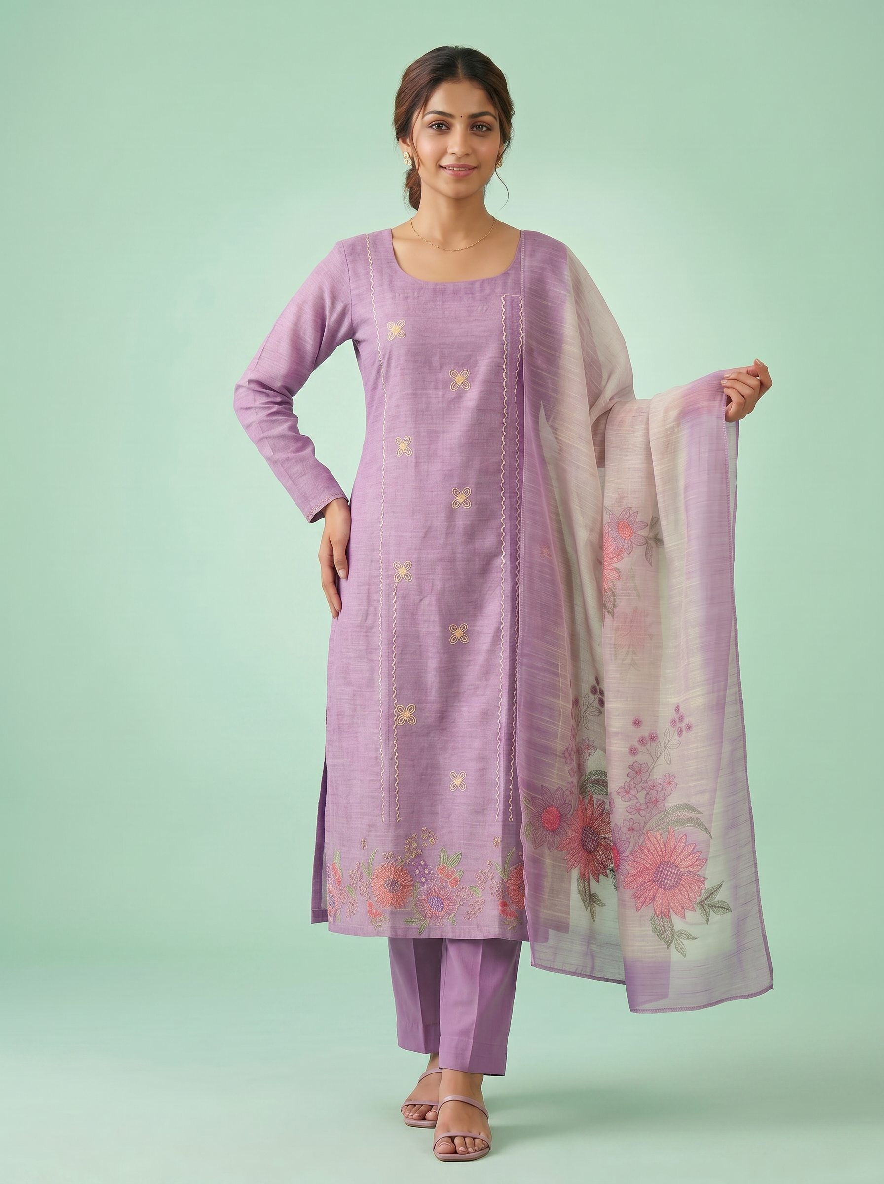 Premium Sub-Cotton Unstitched Salwar Material with Dupatta