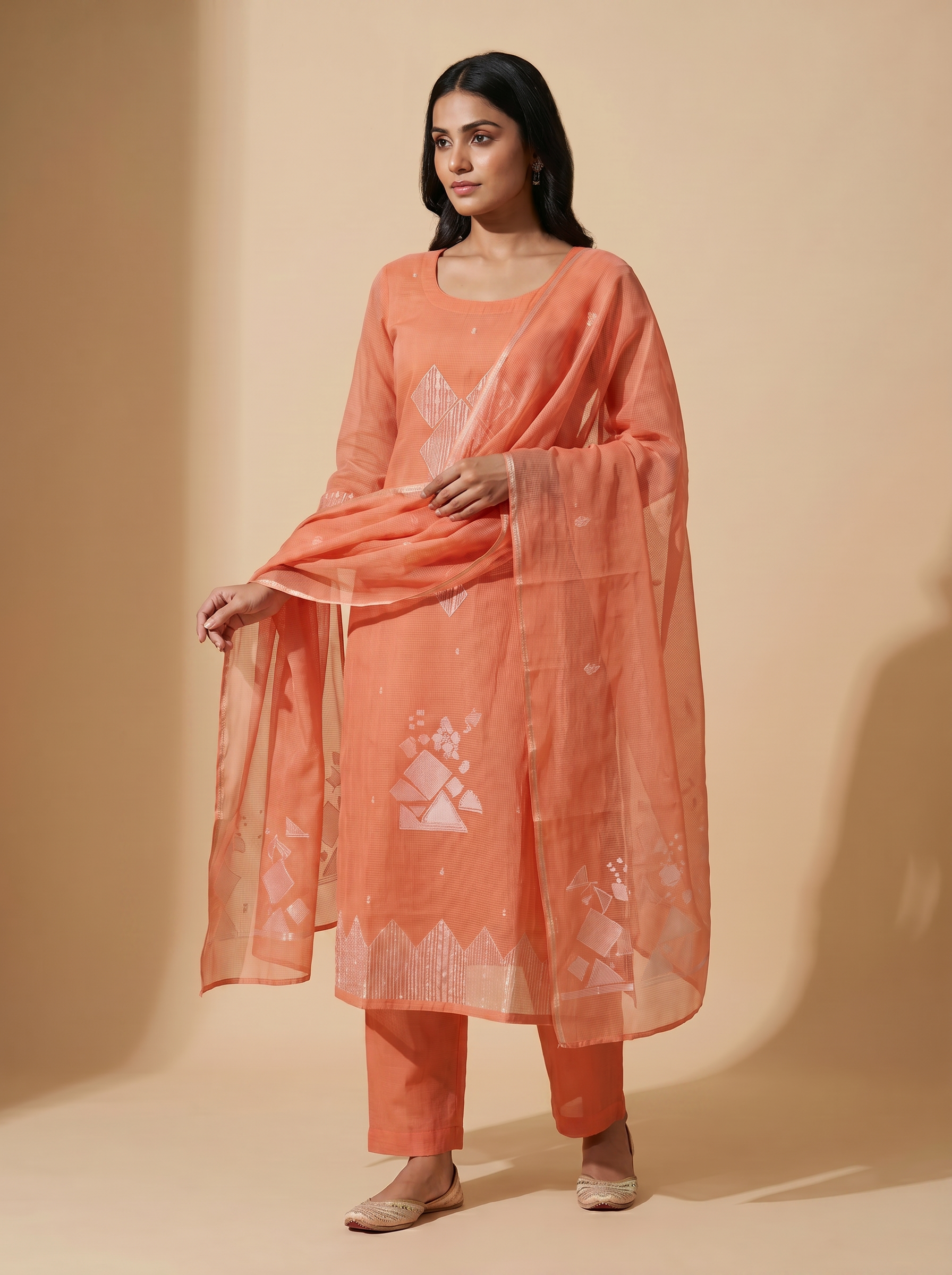 Premium Kota  Unstitched Salwar Material Set