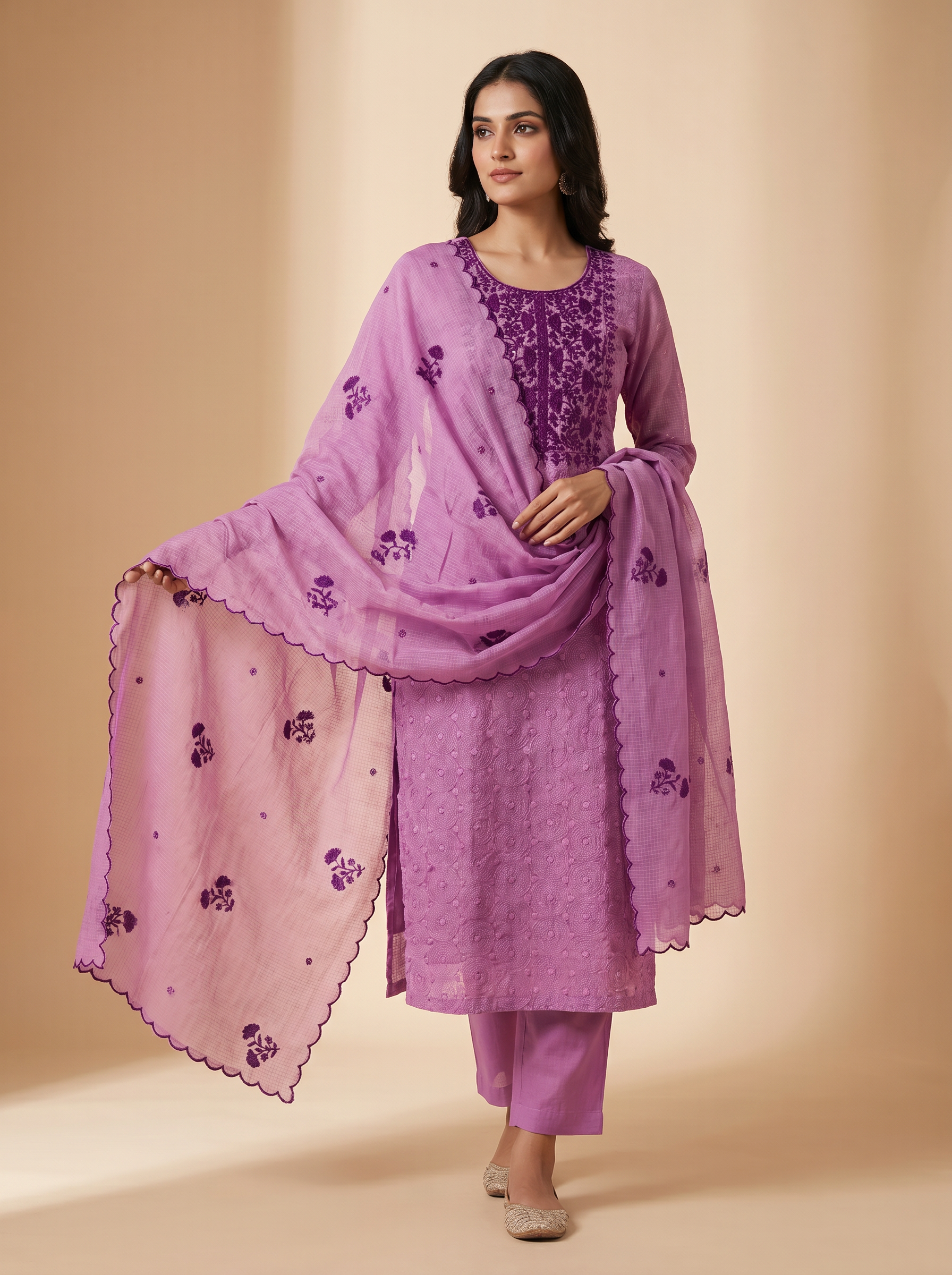 Premium Kora Doria Unstitched Salwar Material Set