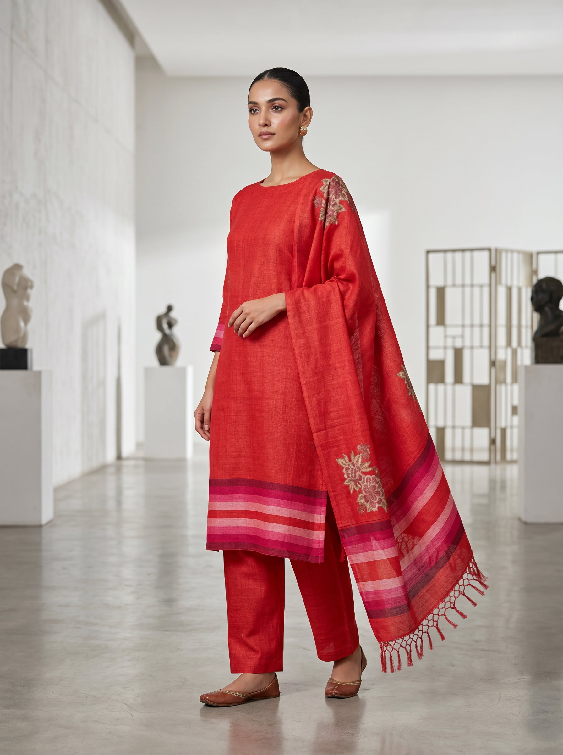 Premium Jute Unstitched Salwar Material Set