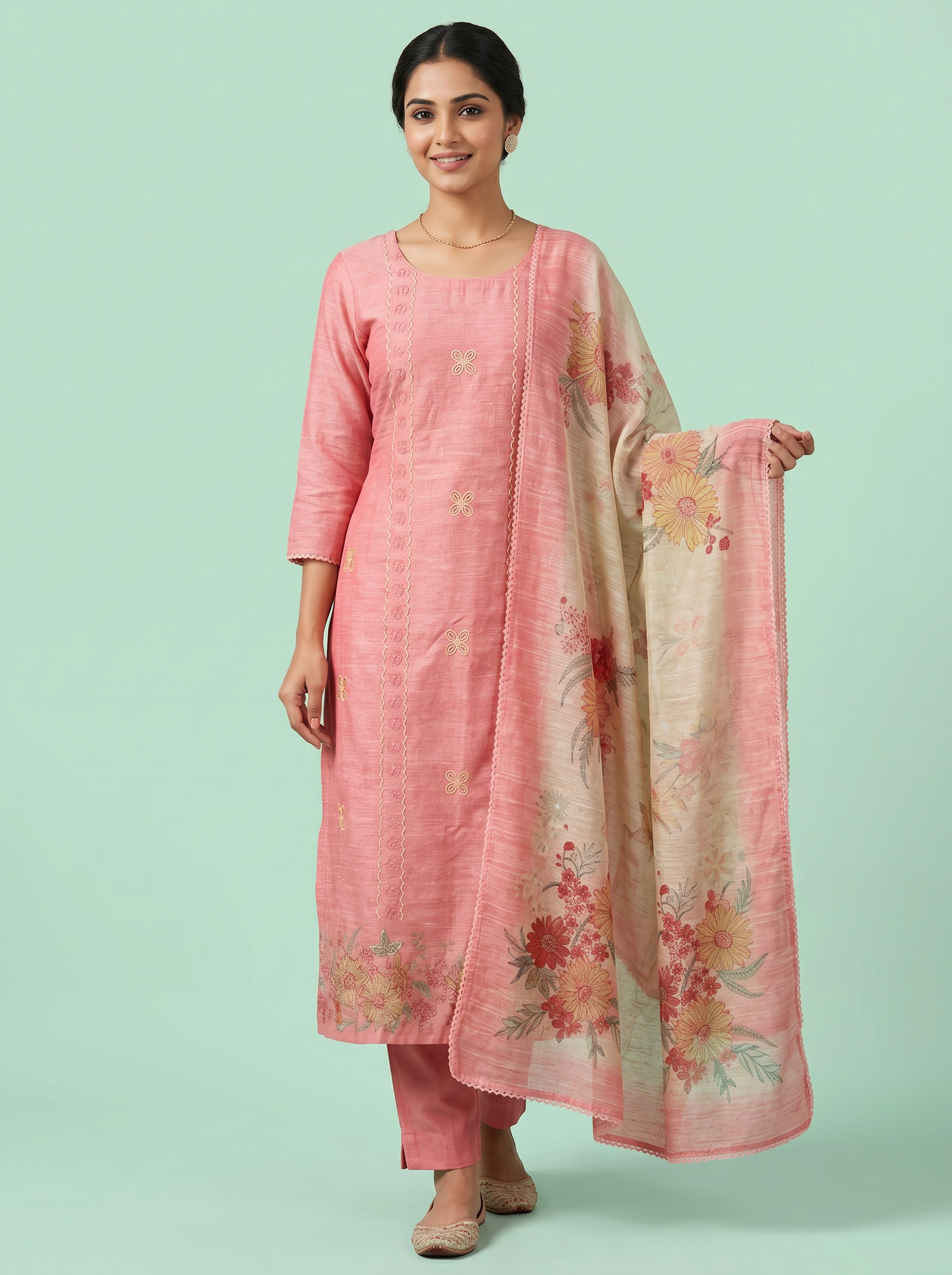 Premium Sub-Cotton Unstitched Salwar Material with Dupatta