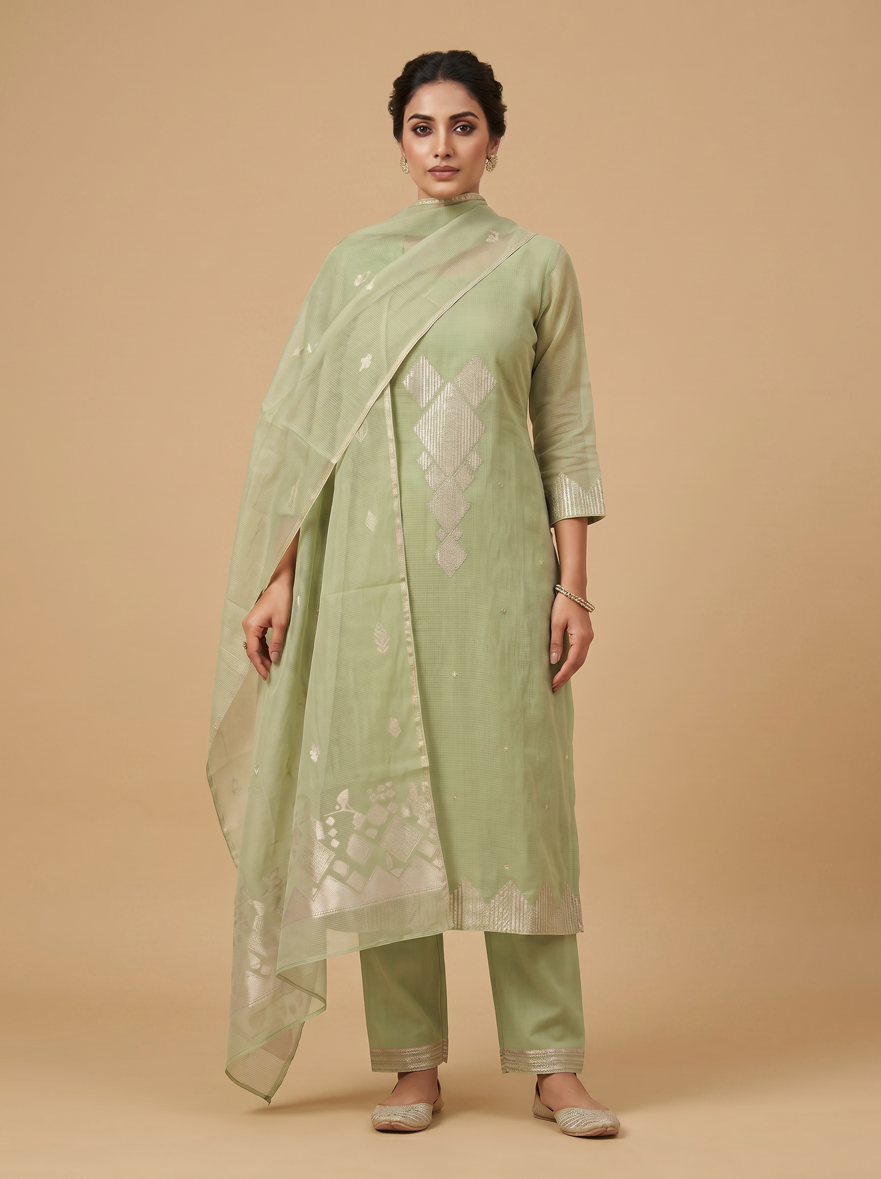 Premium Kota  Unstitched Salwar Material Set