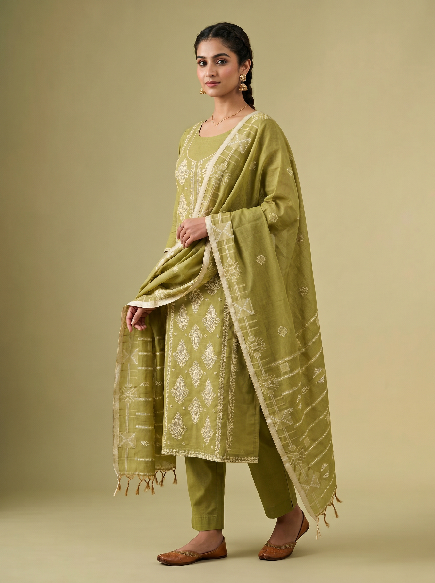 Premium Soft Cotton Unstitched Salwar Material with Dupatta