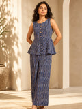 Blue & White Cotton Co-Ord Set