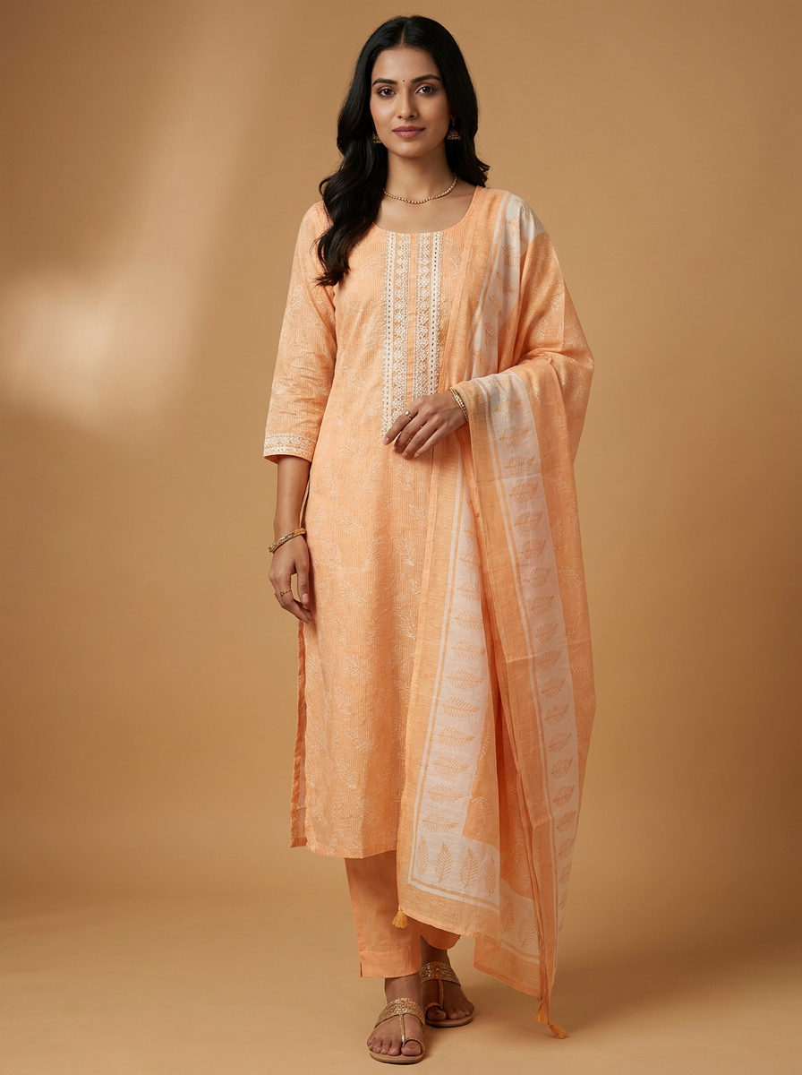 Premium Mulmul  Unstitched Salwar Set  with Dupatta